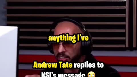 andrew tate replies to ksi massage