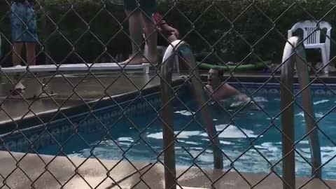 Epic Back Flip Diving Board Fail