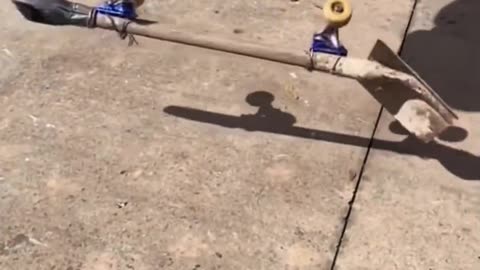 Shovel skateboard is so cool