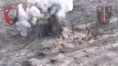 Ukrainian UGVs detonates close to Russian positions.