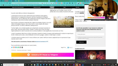 Notizie dal fronte #16 Tutte le esportazioni russe potrebbero presto essere in rubli Il paese è un importante fornitore di petrolio, gas, cibo, metalli, legname,fertilizzante, grano, olio alimentare, carbone e altre materie prime per il mercato globale