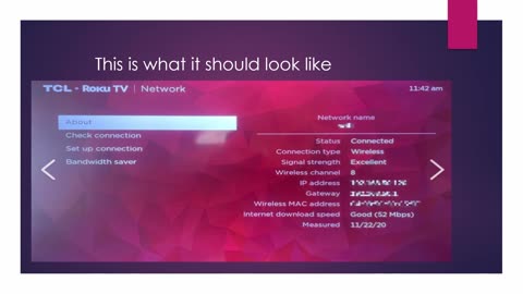 Roku secret network menu