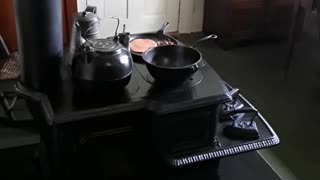 Mary Todd Lincoln's kitchen at the Springfield Illinois house.