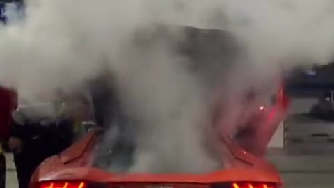 Lamborghini burns into Fire - Instant Karma