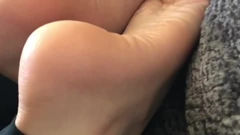 Tickling girlfriend cute feet soft tickling