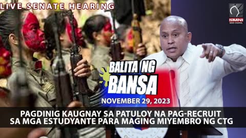 LIVE: Pagdinig kaugnay sa patuloy na pag-recruit sa mga estudyante para maging miyembro ng CTG