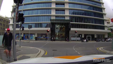 Instant Karma for Angry Pedestrian