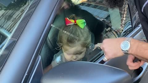 Toddler Locked in Maserati