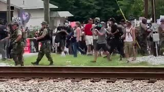 Georgia park closed as two protest groups collide at Stone Mountain