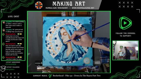 Live Painting - Making Art 1-12-24 - Positive Art Energy