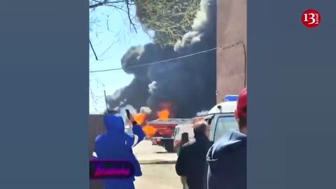 Fierce fire in tanks filled with oil at gas station in Russia - many equipment was involved in area