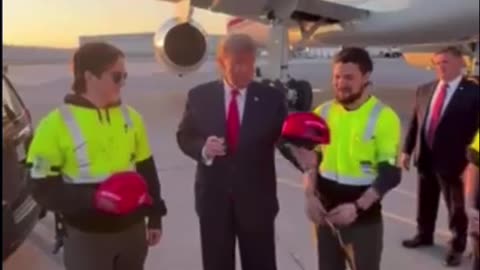 President Trump signing hats