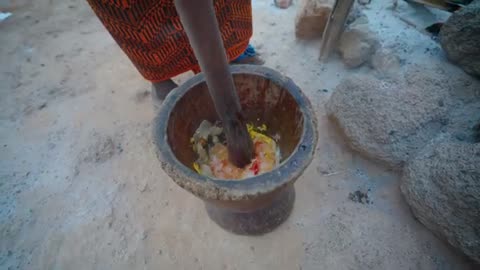 Whole Guinea Fowl Stew in Africa