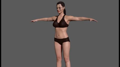 3d model Angelina Jolie body