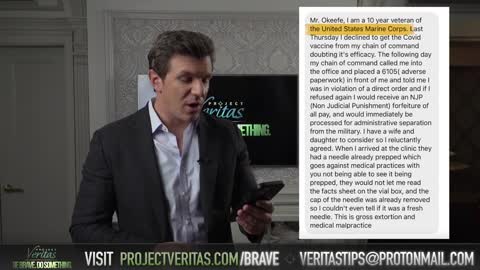 Project Veritas: USAF and USMC members among covid 19 vaccine whistleblowerS.