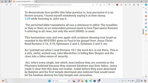 According to the Bible, Will God eventually save ALL of the Jews referred to as his people?