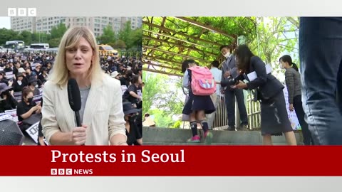 South Korea teachers protest parent bullying after recent suicide case - BBC News