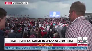 Donald trump addresses the people of Nort Carolina to go home due to Severe Thunder Storms