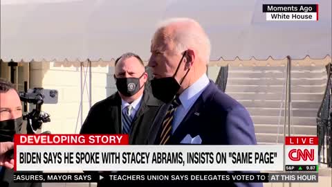 Biden on Stacey Abrams not attending his event in Georgia today: “we got our scheduling mixed up.”