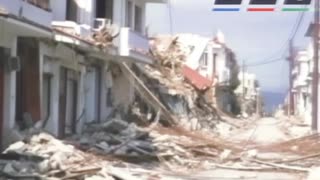 BBC news earthquake collapses entire Greece town in 1992