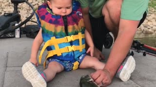 Little Girl's First Fishing Trip