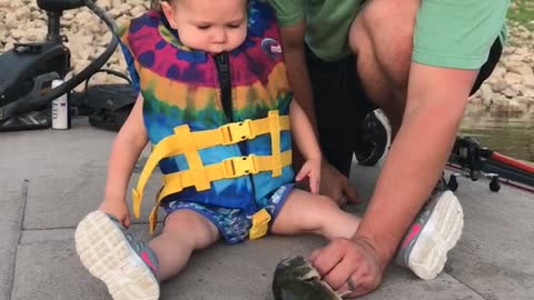 Little Girl's First Fishing Trip