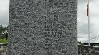 Names of Vermonters on Vietnam War Memorial in Sharon, Vermont.