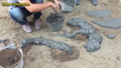 Excellent Worker - Great Art Create By Sand And Cement (part 1)