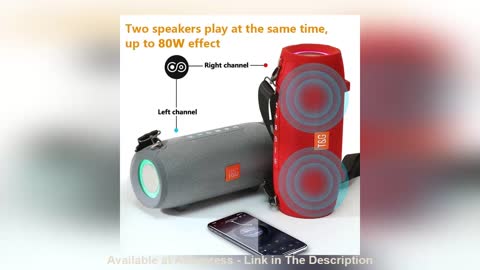 ☄️ 40W High Power TG322 Bluetooth Speaker Waterproof LED Portable Column Computer Speakers TWS