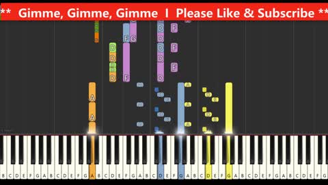 Abba - Gimme, Gimme, Gimme (Keyboard and Organ Tutorial)