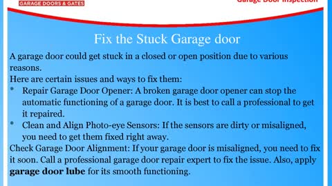 Four Important Tips on Regular Garage Door Inspection