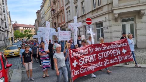 AUFZUG, Spaziergang - 76. MAHNWACHE - BAUTZEN, Kornmarkt, 18 07 2022