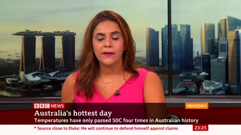 Australia equals hottest day on record at 507C_