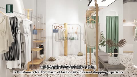 Fashion clothing store design light luxury clothing showcase customization