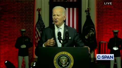 Biden gets DROWNED OUT so bad by "F**ck Joe Biden" chants he has to STOP reading teleprompter.