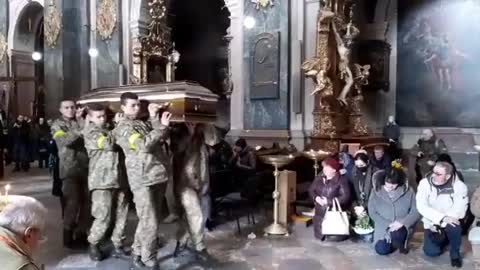 Begräbnis für einen ukrainischen Soldaten