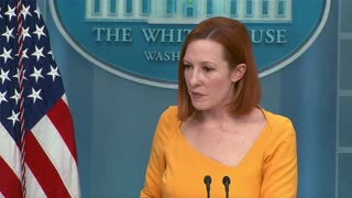 A reporter asks Psaki if Biden is showing enough strength against Putin