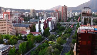 Las Condes time lapse night lights in Santiago, Chile