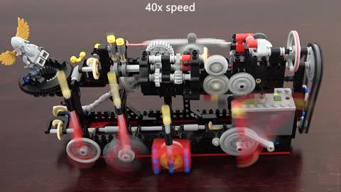 20 Mechanical Principles combined in a Useless Lego Machine