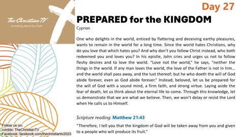 #027 Daily Devotions I Prepared for the Kingdom I TheChristianTV
