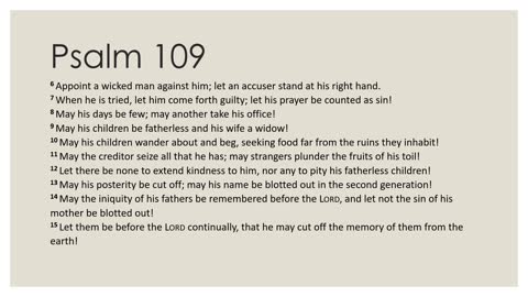 Psalm 109 Devotion