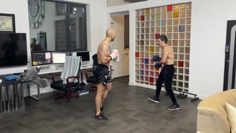 Andrew Tate boxing with his Cousin