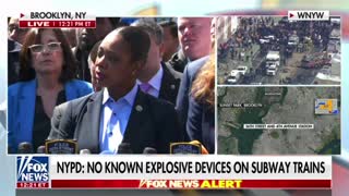 NYC Police Commissioneris asked why the attack on a New York subway is being connected to gun violence and not terrorism