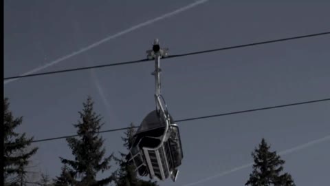 Cable cars in the mountains