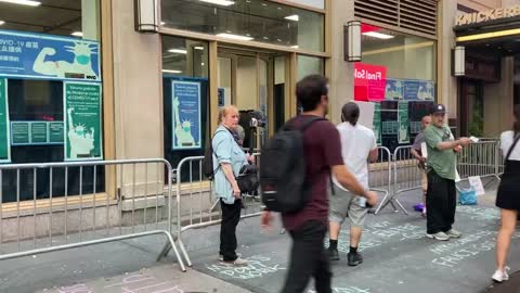 NEW YORKERS Oppose making lab rats out of children on 42nd St 4th Aug