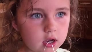 Slow motion kid tooth removal