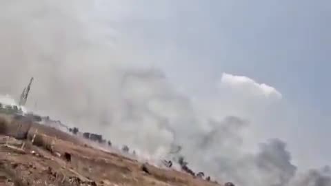 A video of Gazans pouring through the border to join Hamas fighters