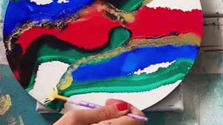 Alcohol Ink Charcuterie Tray DIY