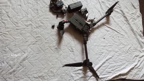 Zionist Quadcopter aircraft that was shot down by the Al-Quds Brigades