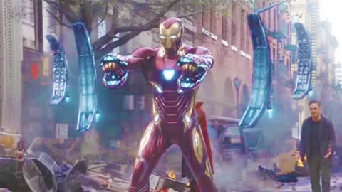 AVENGERS INFINITY WAR Iron Man Dr. Strange and Wong Battle in New York HD